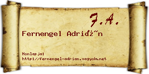 Fernengel Adrián névjegykártya